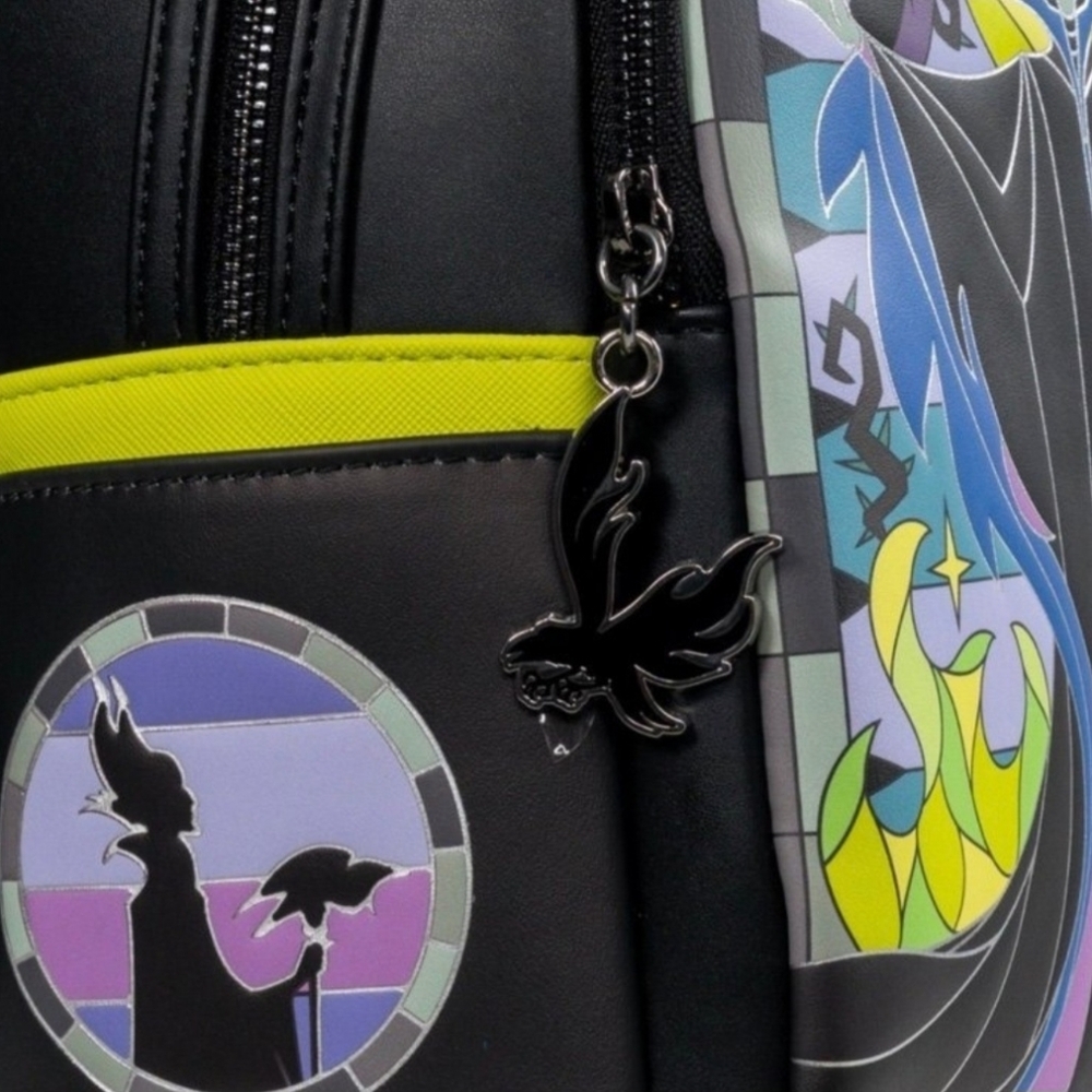 Loungefly Limited Edition Stained Glass Maleficent EE Exclusive Backpack - Picture 5 of 6